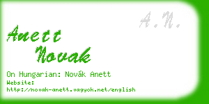 anett novak business card