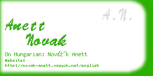 anett novak business card